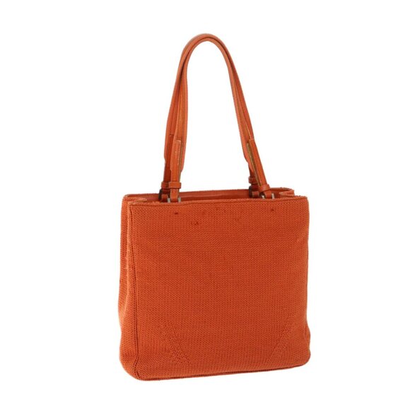 PRADA Hand Bag Wool Orange - Picture 1 of 15